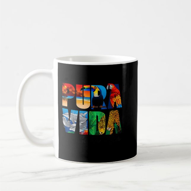 Costa Rica pura vida  Coffee Mug (Left)