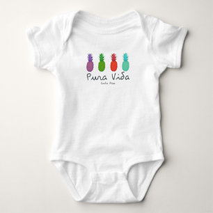 Costa Rica Pura Vida Pineapples Baby Bodysuit