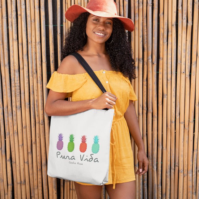 Costa Rica Pura Vida Pineapples Beach Bag (Costa Rica Pura Vida Pineapples Beach Bag)
