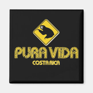 Costa Rica Pura Vida Sloth Crossing Magnet