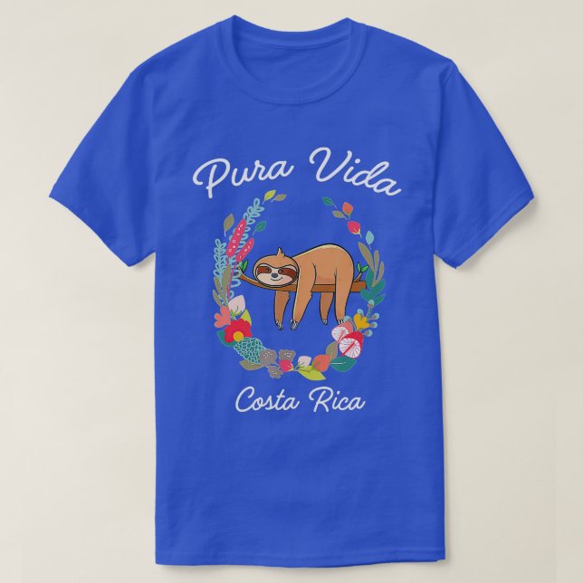 Costa Rica Pura Vida Sloth  T-Shirt (Design Front)