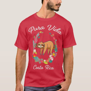 Costa Rica Pura Vida Sloth  T-Shirt