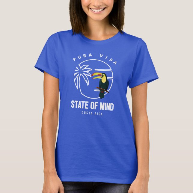 Costa Rica Pura Vida State of Mind Toucan  T-Shirt (Front)