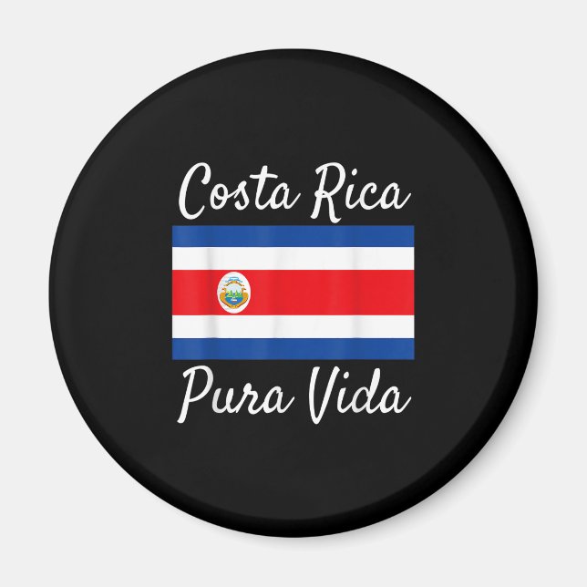 Costa Rica Pura Vida T-Shirt! Beautiful National F Magnet (Front)