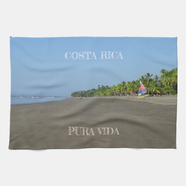 Costa Rica Pura Vida Tea Towel (Horizontal)