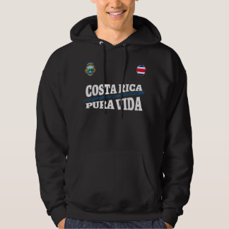 Costa Rica Pura Vida-Travel-Jersey Flag T Hoodie