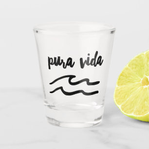 Costa Rica Pura Vida Wave Souvenir Shot Glass