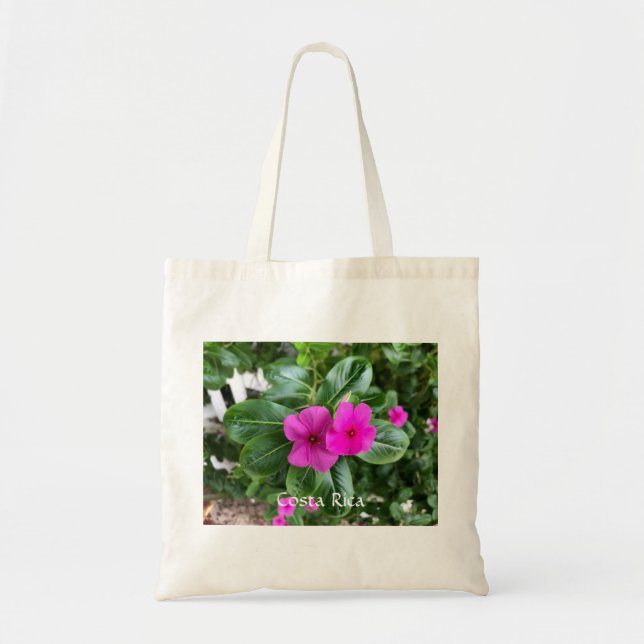 Costa Rica Purple Flower Tote Bag (Front)