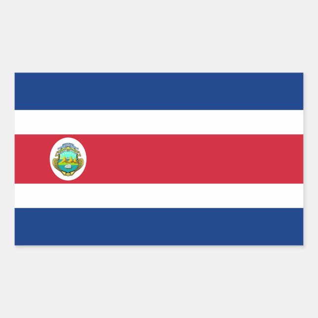 COSTA RICA RECTANGULAR STICKER (Front)