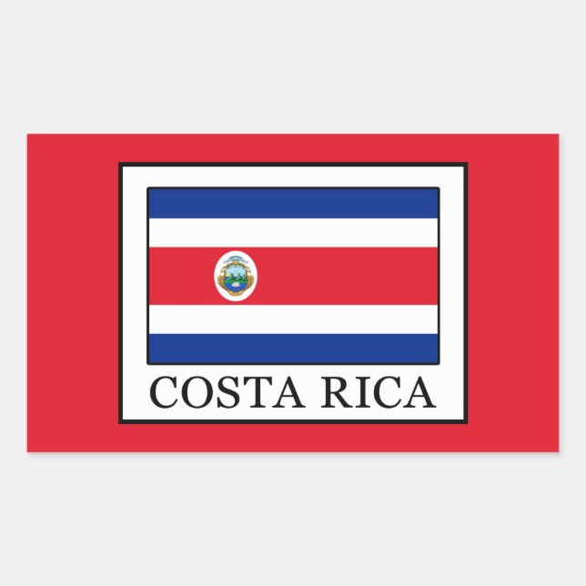 Costa Rica Rectangular Sticker (Front)