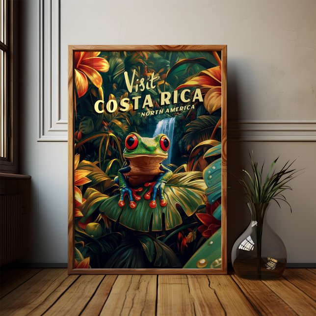 Costa Rica Red-Eyed Tree Frog Travel Poster (Creator Uploaded)