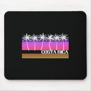 Costa Rica Retro Style Beach Island Vintage Sunset Mouse Mat