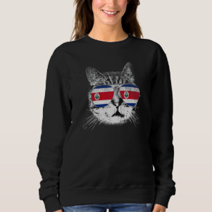 Costa Rica Rican Flag Country Roots Cat Pride Sweatshirt