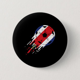 Costa Rica Rican Flag Soccer Footll Fan Men Women 6 Cm Round Badge