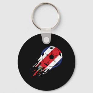 Costa Rica Rican Flag Soccer Footll Fan Men Women Key Ring