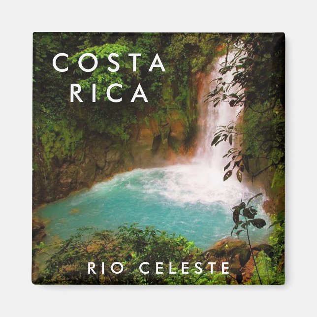 Costa Rica Rio Celeste Souvenir Magnet (Front)