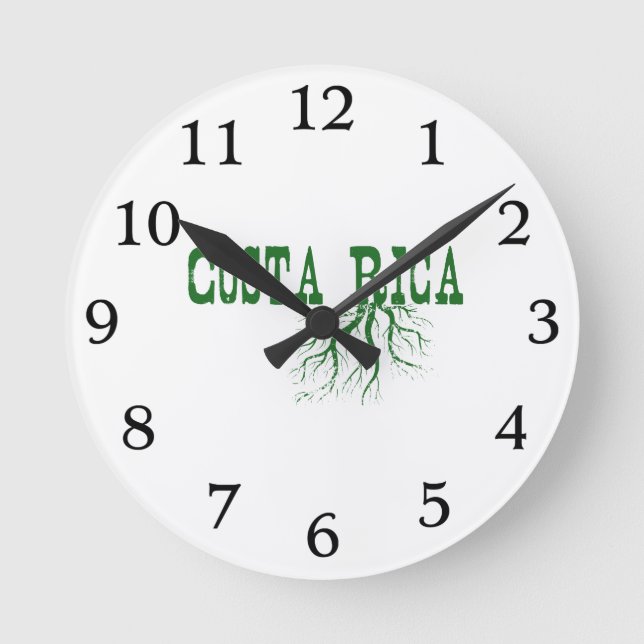 Costa Rica Roots Round Clock (Front)
