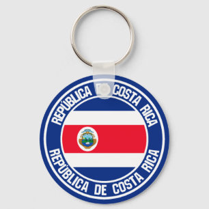 Costa Rica Round Emblem Key Ring