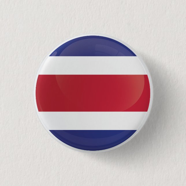 Costa Rica  Round Icon Flag  3 Cm Round Badge (Front)