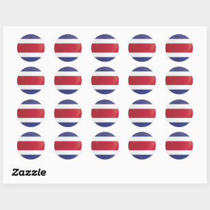 Costa Rica  Round Icon Flag  Classic Round Sticker