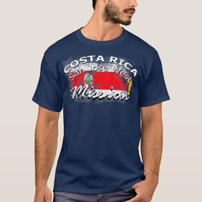 Costa Rica San Jose West Mormon LDS Mission Gift T-Shirt (Front)