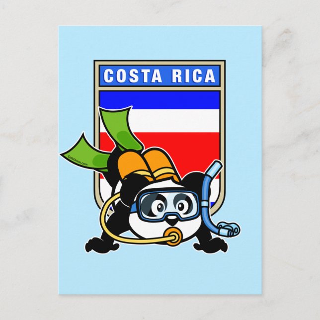 Costa Rica Scuba Diving Panda Postcard (Front)