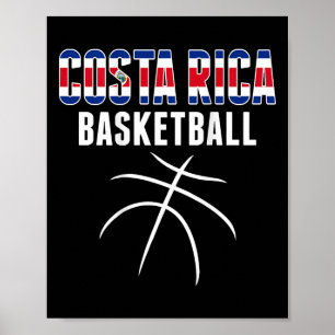 Costa Rica Sketll Fans Jersey - Costa Rican Sport  Poster