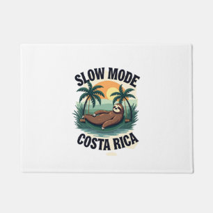 Costa Rica Sloth Vintage Vacation Shirt Doormat
