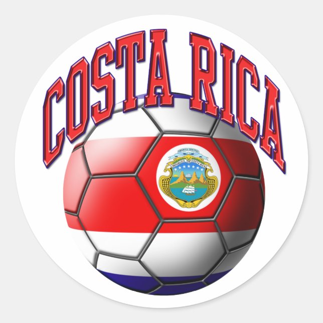 Costa Rica Soccer Ball Sticker (Front)