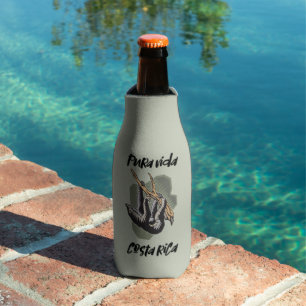 Costa Rica Souvenir Pura Vida Sloth  Bottle Cooler