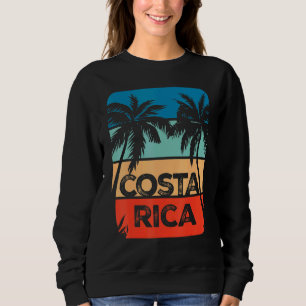 Costa Rica Souvenir Travel Vacation Trip Retro Sun Sweatshirt