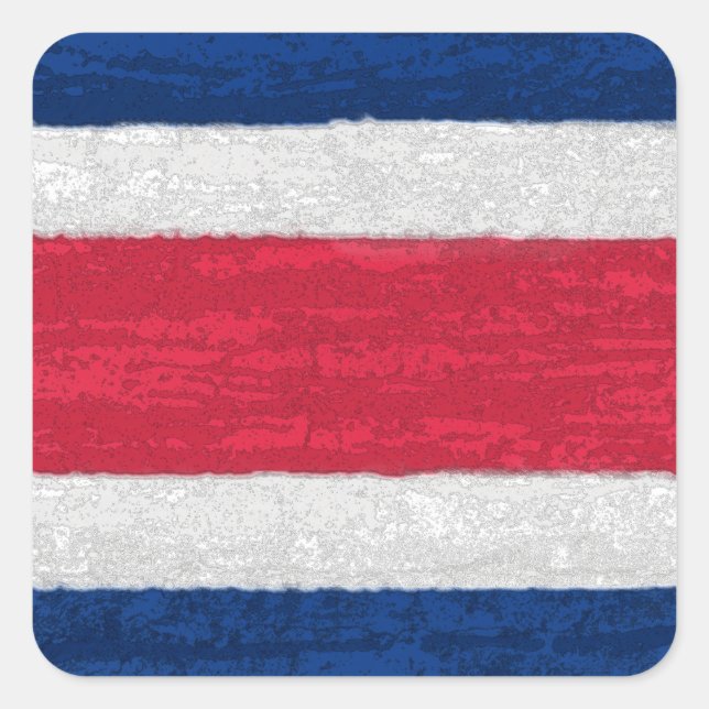 Costa Rica Square Sticker (Front)