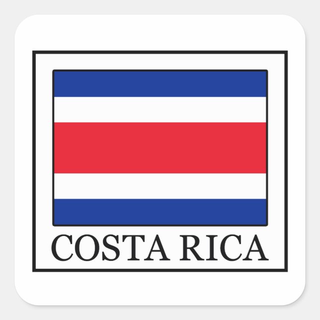 Costa Rica Square Sticker (Front)