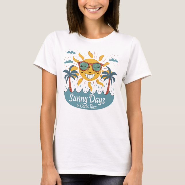 Costa Rica Sunny Days T shirt (Front)