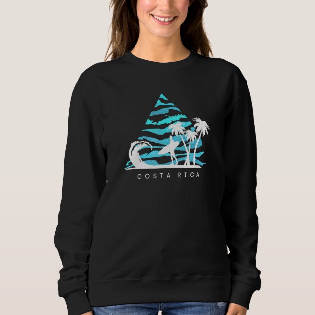 Costa Rica Surfers Wave Sweatshirt (Front)