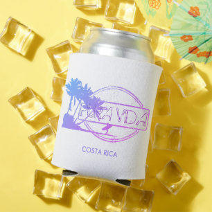 Costa Rica Surfing Surfer Pura Vida  Can Cooler