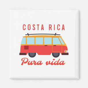 Costa Rica Surfing Travel Van Magnet