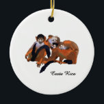 Costa Rica Titi Monkey Ceramic Tree Decoration<br><div class="desc">Put the final touch to these beautiful designs of Costa Rica's wildlife, flora and scenery by adding text, changing the background colour, making the image larger or smaller! Change the style from Adults to Children; or vice versa! Simply, personalise it to your heart's content! Or, maybe it's already perfect just...</div>