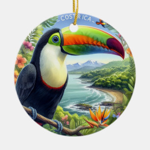 Costa Rica Toucans, Pura Vida Ceramic Tree Decoration