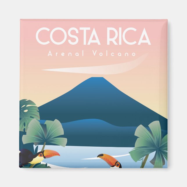 Costa rica travel magnet nature volcano (Front)