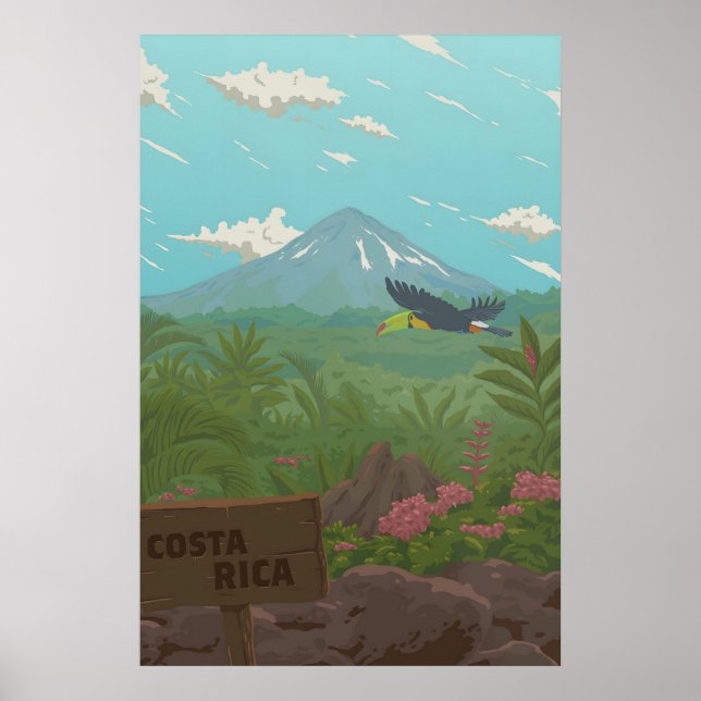 Costa Rica Travel Poster (Front)