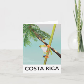 Costa Rica Tree Frog Vacation poster Holiday Card