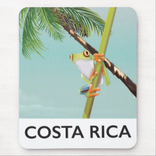 Costa Rica Tree Frog Vacation poster Mouse Mat