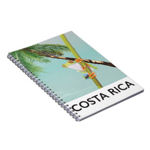 Costa Rica Tree Frog Vacation poster Notebook
