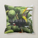 Costa Rica Tropical Toucan Pura Vida Cushion<br><div class="desc">Costa Rica "pura vida" throw pillow featuring a photograph of a tropical toucan eating papaya from the tree. A great souvenir to always remember your trip to Costa Rica.</div>