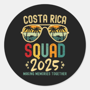 Costa Rica Vacation Squad 2025 Family Vacation Tri Classic Round Sticker