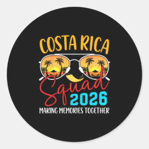 Costa Rica Vacation Squad 2026 Matching Family Vac Classic Round Sticker