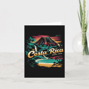Costa Rica Vintage 70s Retro Throwback Family Vaca Card
