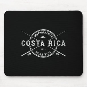 Costa Rica Vintage Crossed Fishing Rods Mouse Mat