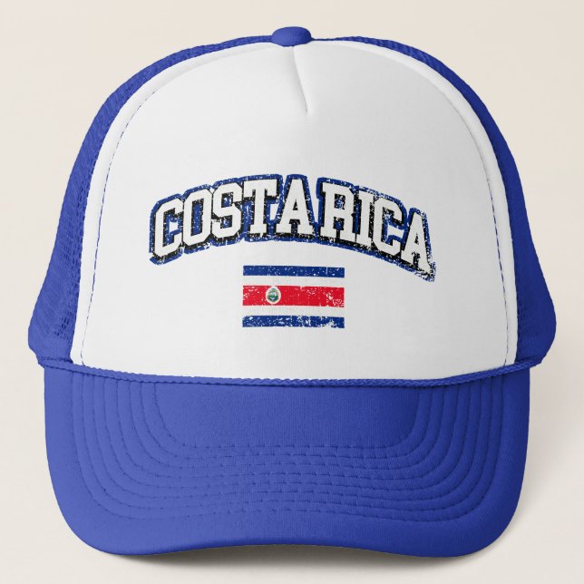 Costa Rica Vintage Flag Trucker Hat (Front)